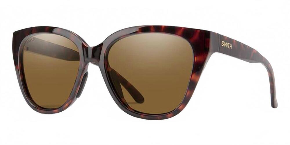 NEW SMITH women's era polarized sunglasses in tortoise chromapop brown